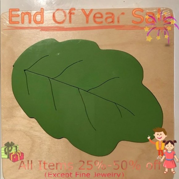 Other - NWT  8 Layer Nature Puzzle “Oak Leafe” solid wood